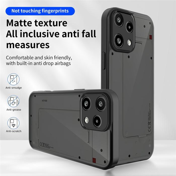 Bild 2, Nothing Phone 3a Lite Skal Hybrid Transparent / Svart