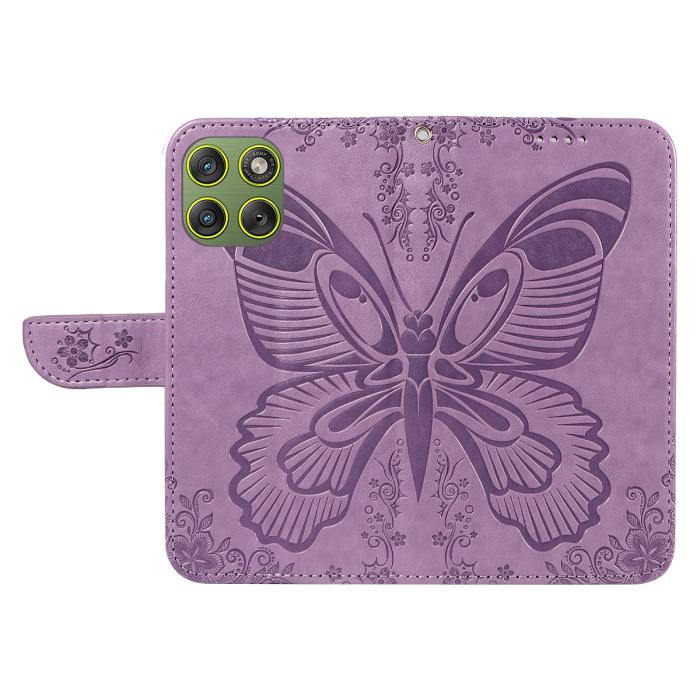 Bild 3, Motorola Edge 70 Fodral Med Fjäril Tryck Lila