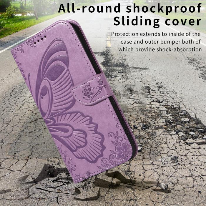 Bild 4, Motorola Edge 70 Fodral Med Fjäril Tryck Lila