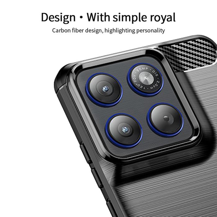 Bild 2, MOFI Motorola Edge 70 Skal Borstad Stål Textur Svart