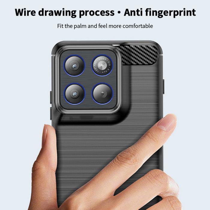 Bild 4, MOFI Motorola Edge 70 Skal Borstad Stål Textur Svart