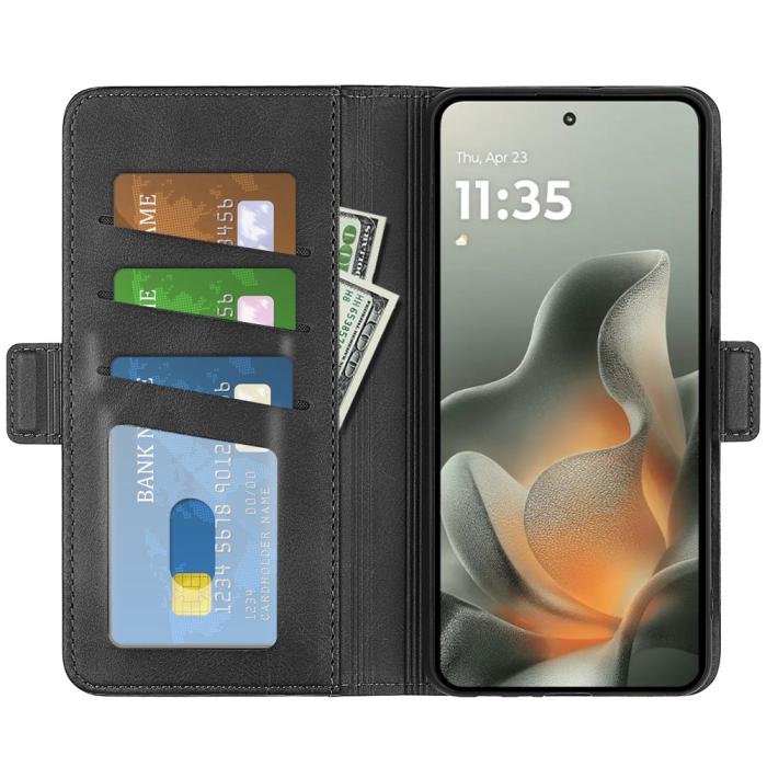 Bild 2, Motorola Edge 70 Fodral Läder Svart