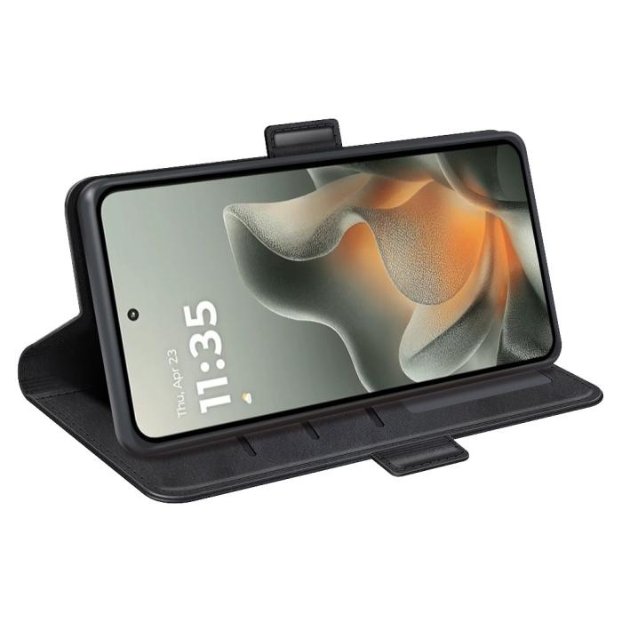 Bild 3, Motorola Edge 70 Fodral Läder Svart