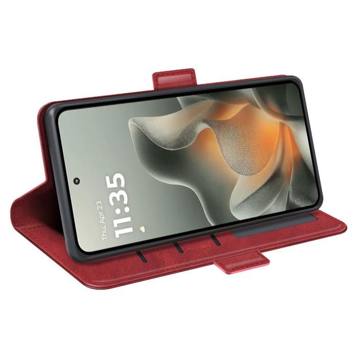 Bild 3, Motorola Edge 70 Fodral Läder Röd