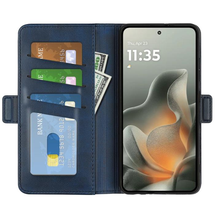 Bild 2, Motorola Edge 70 Fodral Läder Blå