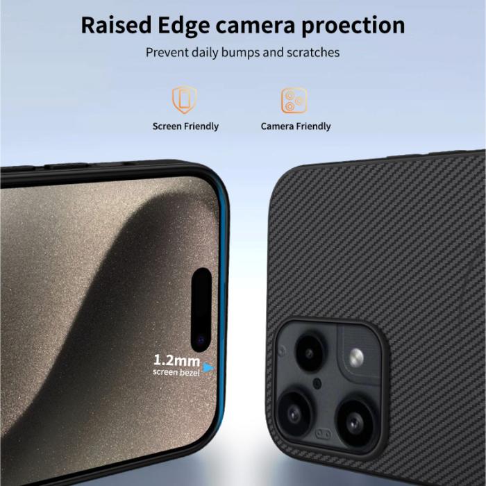 Bild 3, WANLONFENG Nothing Phone 3a Lite Skal MagSafe Kolfiber Textur