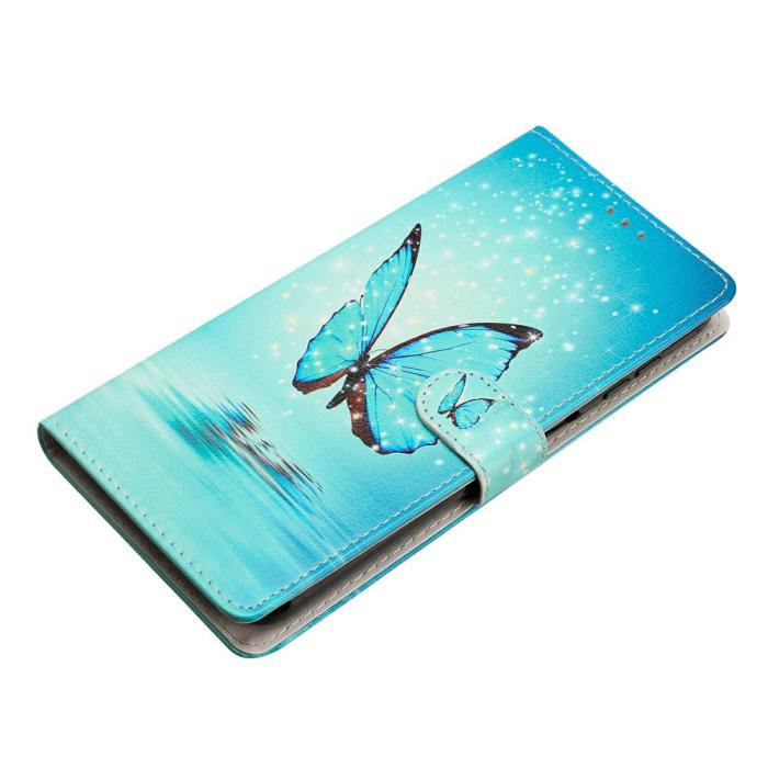 Bild 4, Samsung Galaxy A57 5G Fodral Med Tryck Blå Fjäril