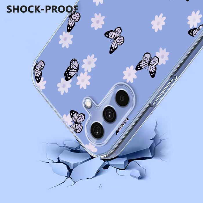 Bild 3, Samsung Galaxy A37 5G Skal Med Tryck Blommor / Fjärilar
