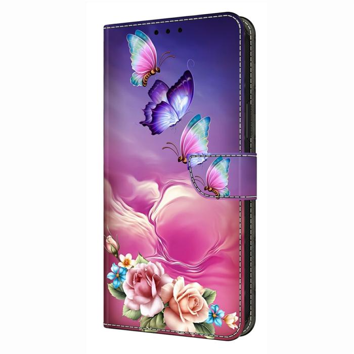 Bild 4, Samsung Galaxy A37 5G Fodral Läder Blommor / Fjärilar