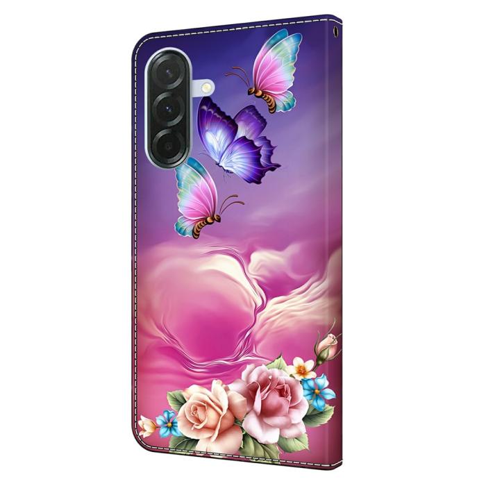 Bild 5, Samsung Galaxy A37 5G Fodral Läder Blommor / Fjärilar