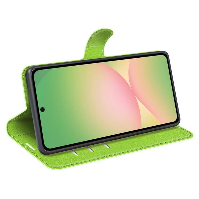Bild 3, Samsung Galaxy A57 5G Fodral Litchi Läder Grön