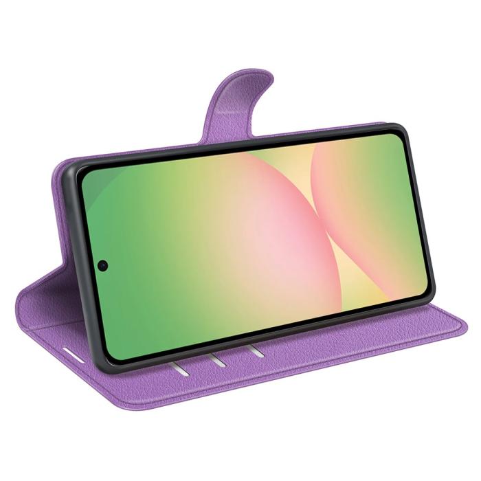 Bild 3, Samsung Galaxy A57 5G Fodral Litchi Läder Lila