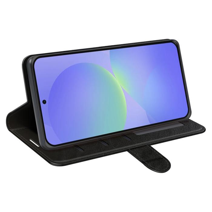 Bild 3, Samsung Galaxy A37 5G Fodral Crazy Horse Läder Svart