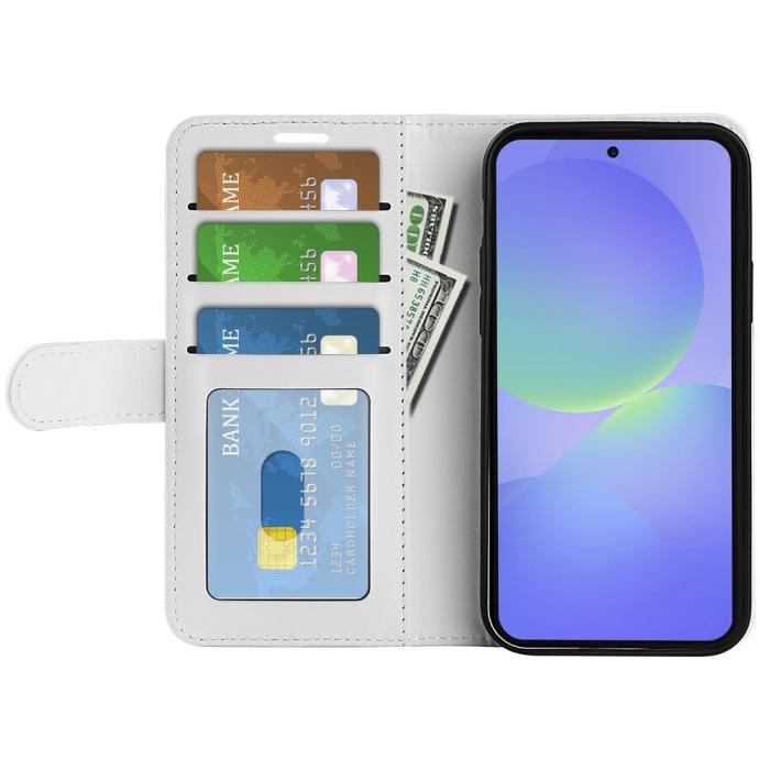 Bild 2, Samsung Galaxy A37 5G Fodral Crazy Horse Läder Vit