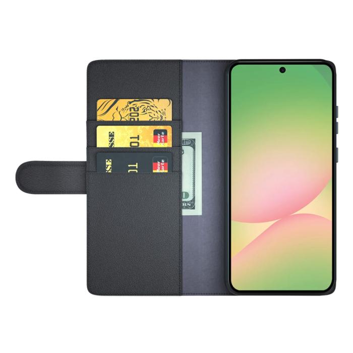 Bild 2, Samsung Galaxy A57 5G Fodral Premium Äkta Läder Svart