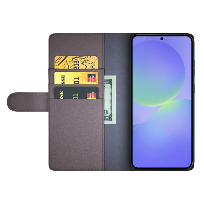 Bild 2, Samsung Galaxy A37 5G Fodral Premium Äkta Läder Brun