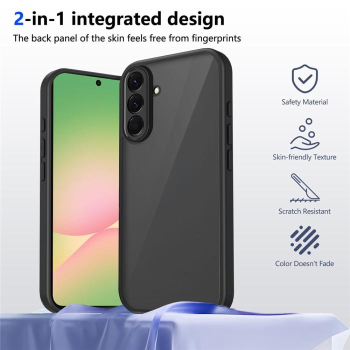 Bild 2, Samsung Galaxy A37 5G Skal Hybrid Transparent / Svart