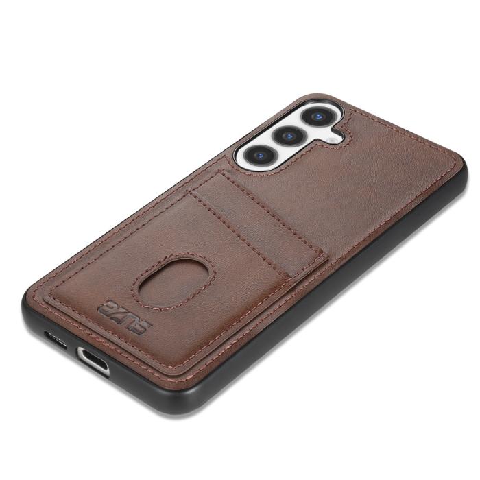 Bild 2, AZNS Samsung Galaxy A37 5G Skal Med Kortfack Läder Brun