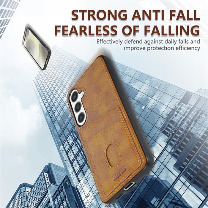 Bild 6, AZNS Samsung Galaxy A37 5G Skal Med Kortfack Läder Svart