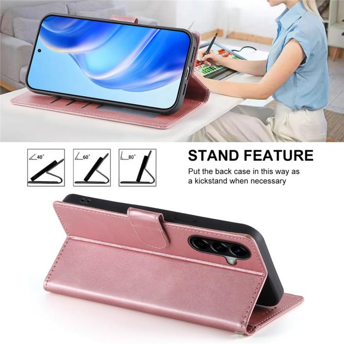 Bild 4, Samsung Galaxy A37 5G Fodral Läder Roséguld