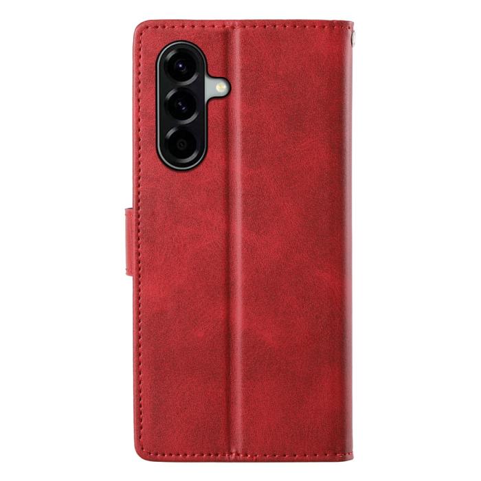 Bild 6, Samsung Galaxy A37 5G Fodral Läder Röd