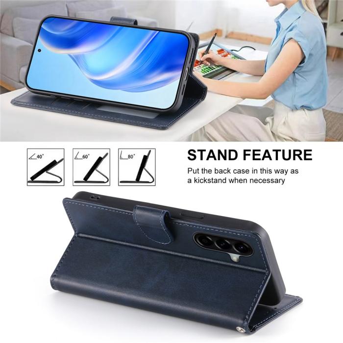 Bild 4, Samsung Galaxy A37 5G Fodral Läder Blå