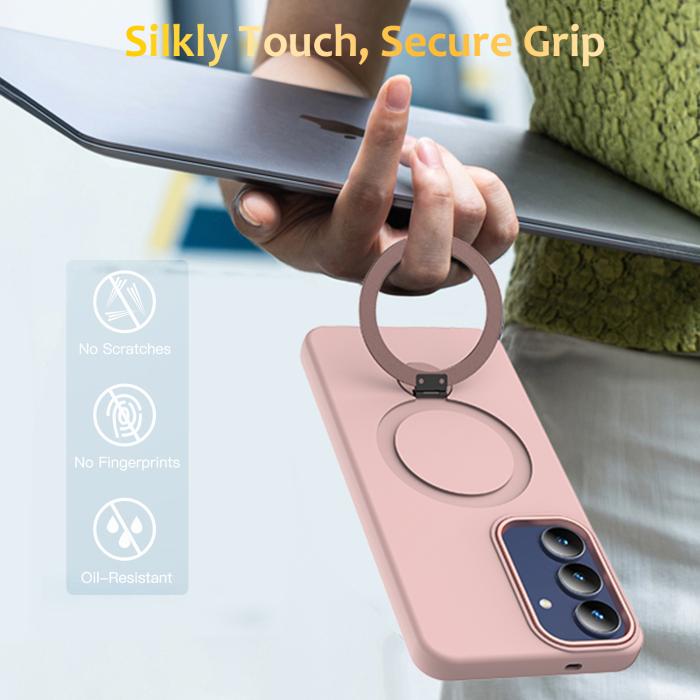 Bild 2, Samsung Galaxy A37 5G Skal MagSafe Kickstand Hybrid Rosa