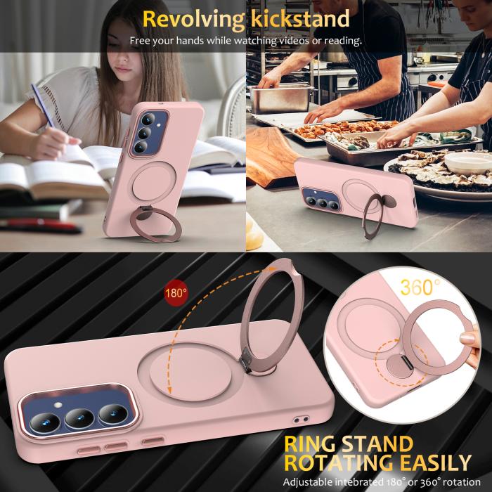 Bild 5, Samsung Galaxy A37 5G Skal MagSafe Kickstand Hybrid Rosa