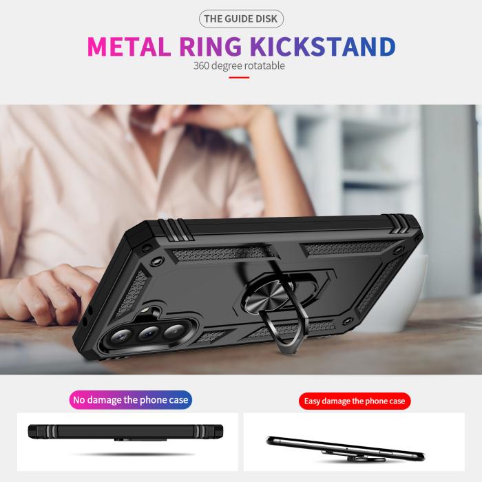 Bild 2, Samsung Galaxy A37 5G Skal Shockproof Hybrid Ring Svart