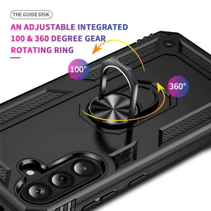 Bild 3, Samsung Galaxy A37 5G Skal Shockproof Hybrid Ring Svart