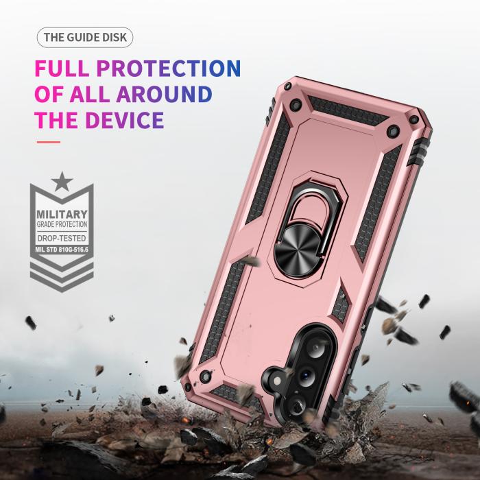 Bild 6, Samsung Galaxy A37 5G Skal Shockproof Hybrid Ring Roséguld