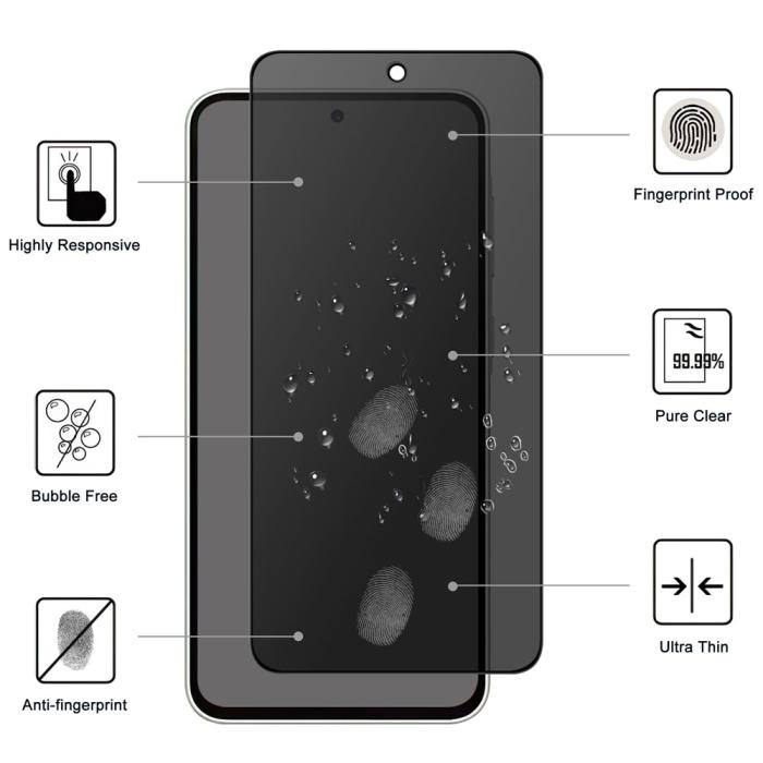 Bild 2, Samsung Galaxy A57 5G Skärmskydd Heltäckande Privacy