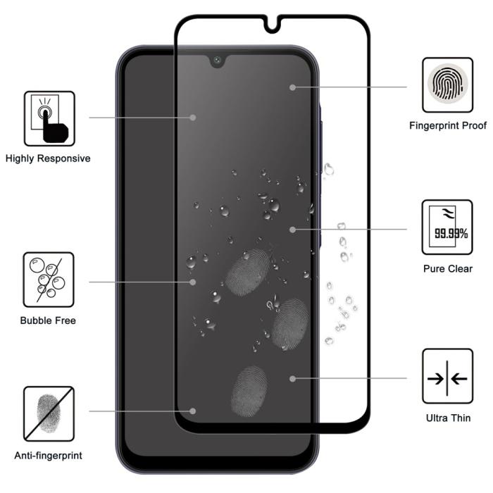 Bild 2, Samsung Galaxy A37 5G Skärmskydd Heltäckande Härdat Glas