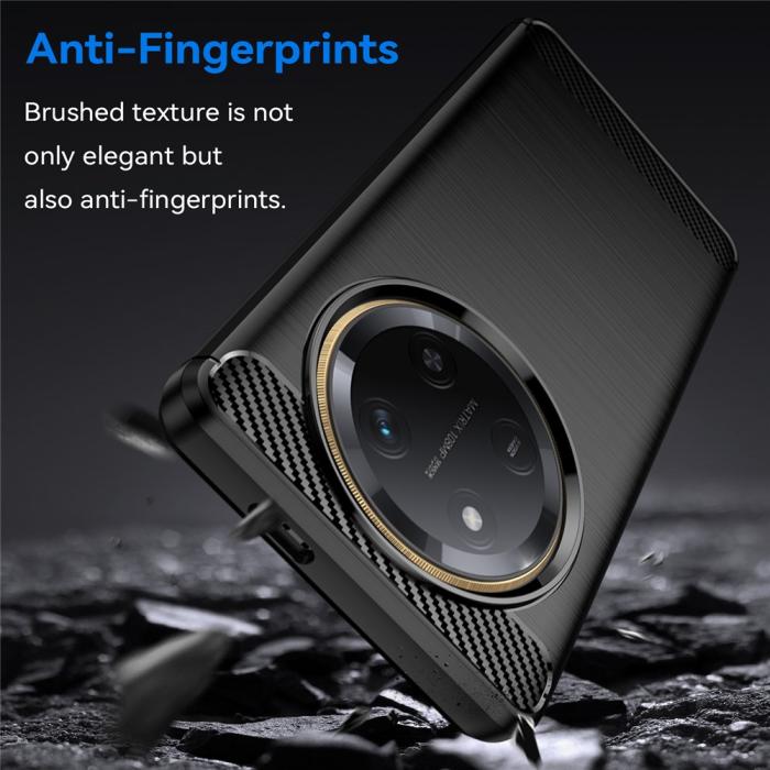 Bild 2, Honor Magic7 Lite Skal Borstad Stål Textur Svart