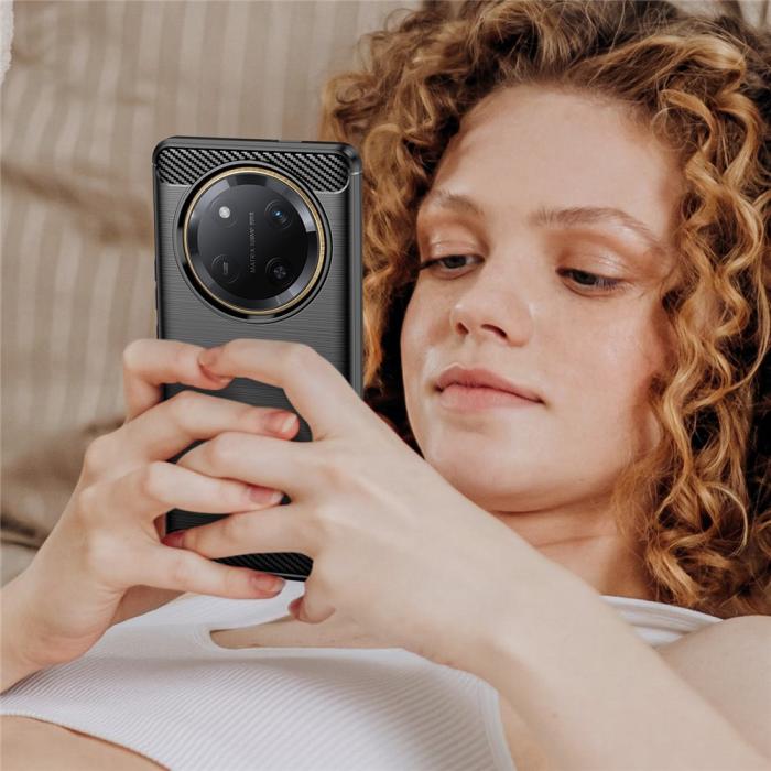 Bild 6, Honor Magic7 Lite Skal Borstad Stål Textur Svart