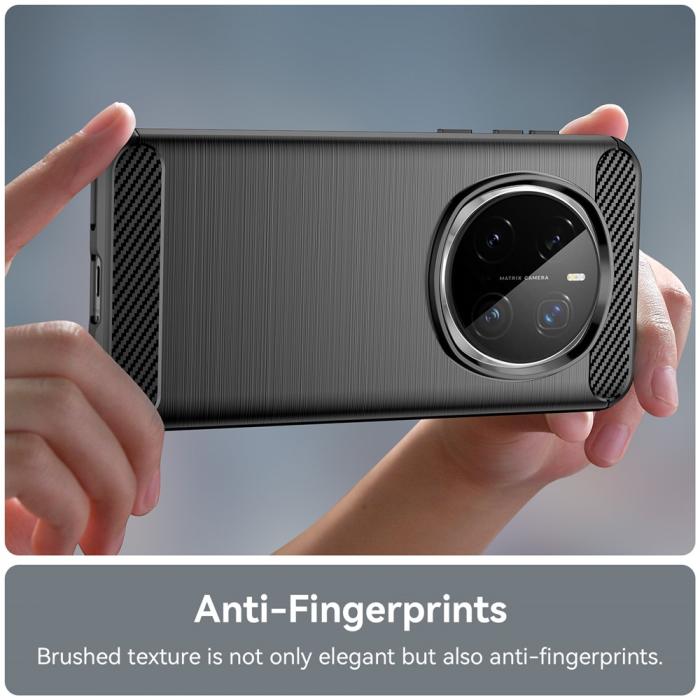 Bild 4, Honor Magic7 Pro Skal Borstad Stål Textur Svart