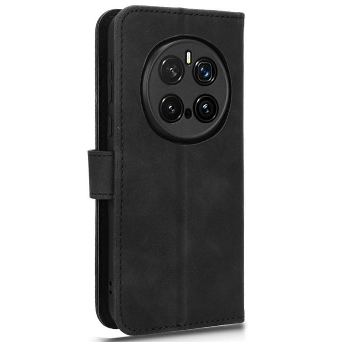 Bild 5, Honor Magic7 Pro Fodral Läder Skin Feel Svart