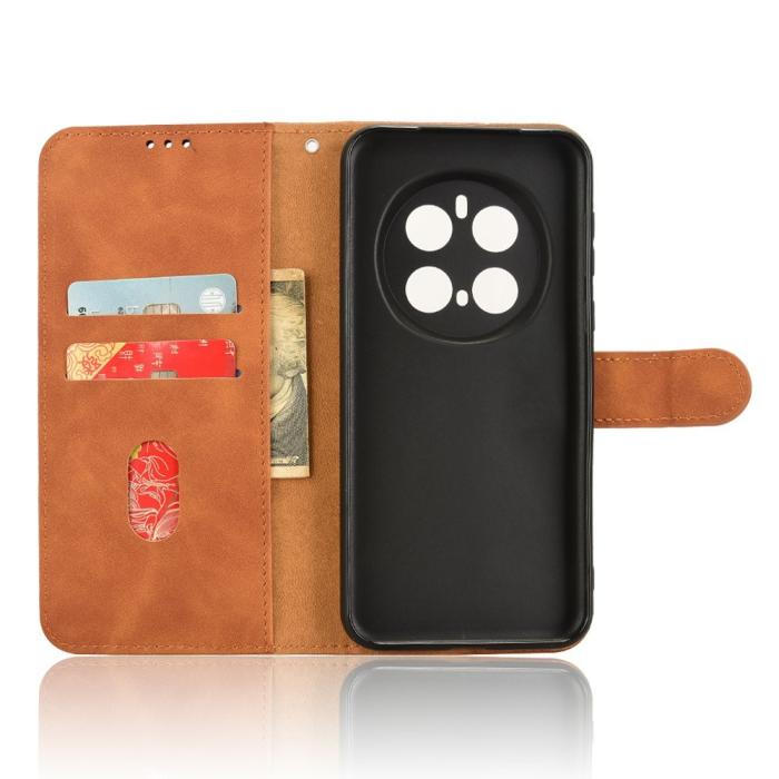 Bild 2, Honor Magic7 Pro Fodral Läder Skin Feel Brun