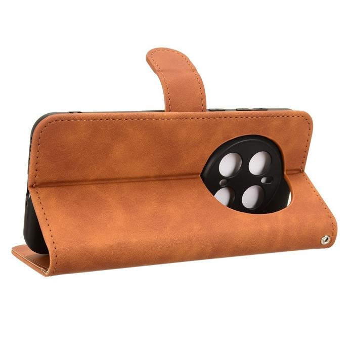 Bild 4, Honor Magic7 Pro Fodral Läder Skin Feel Brun