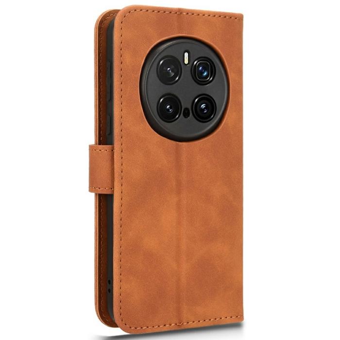 Bild 5, Honor Magic7 Pro Fodral Läder Skin Feel Brun