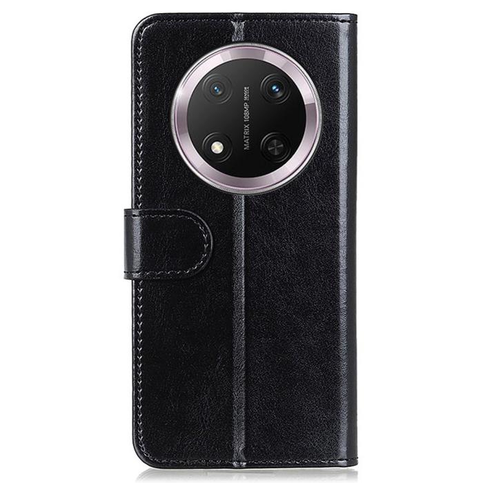 Bild 6, Honor Magic7 Lite Fodral Crazy Horse Läder Svart