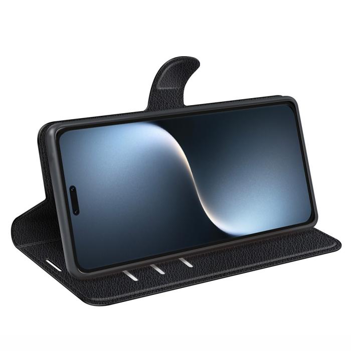 Bild 3, Honor Magic7 Pro Fodral Litchi Läder Svart