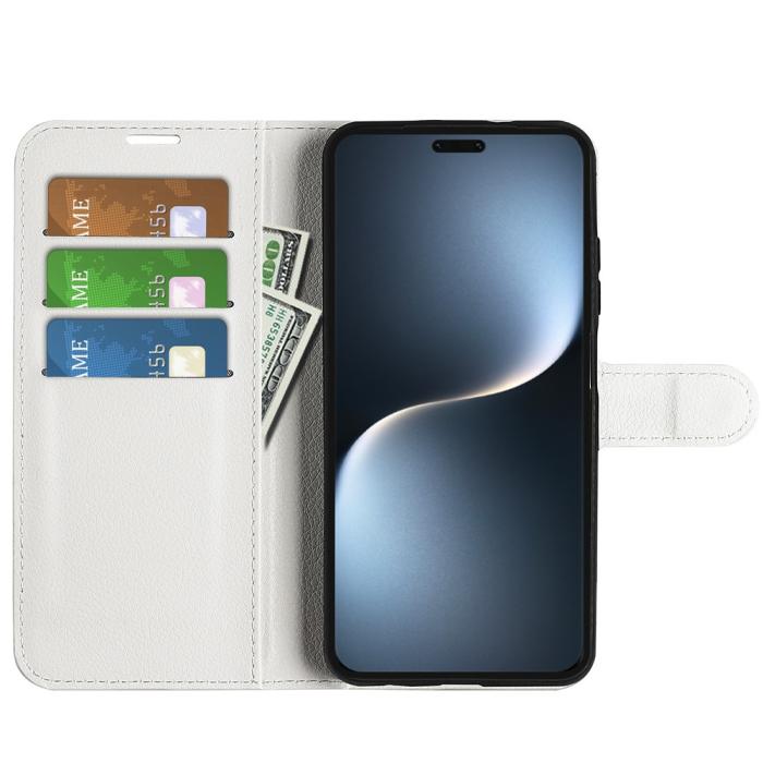 Bild 2, Honor Magic7 Pro Fodral Litchi Läder Vit