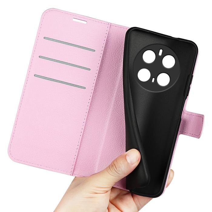 Bild 4, Honor Magic7 Pro Fodral Litchi Läder Ljus Rosa