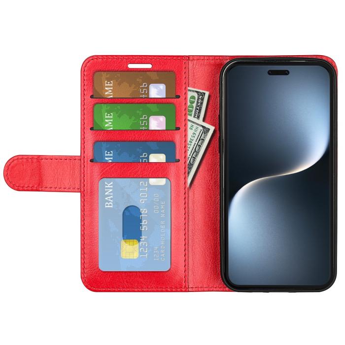 Bild 2, Honor Magic7 Pro Fodral Crazy Horse Läder Röd