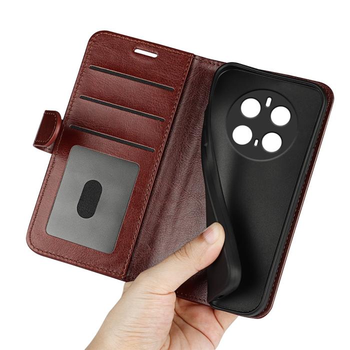 Bild 4, Honor Magic7 Pro Fodral Crazy Horse Läder Brun