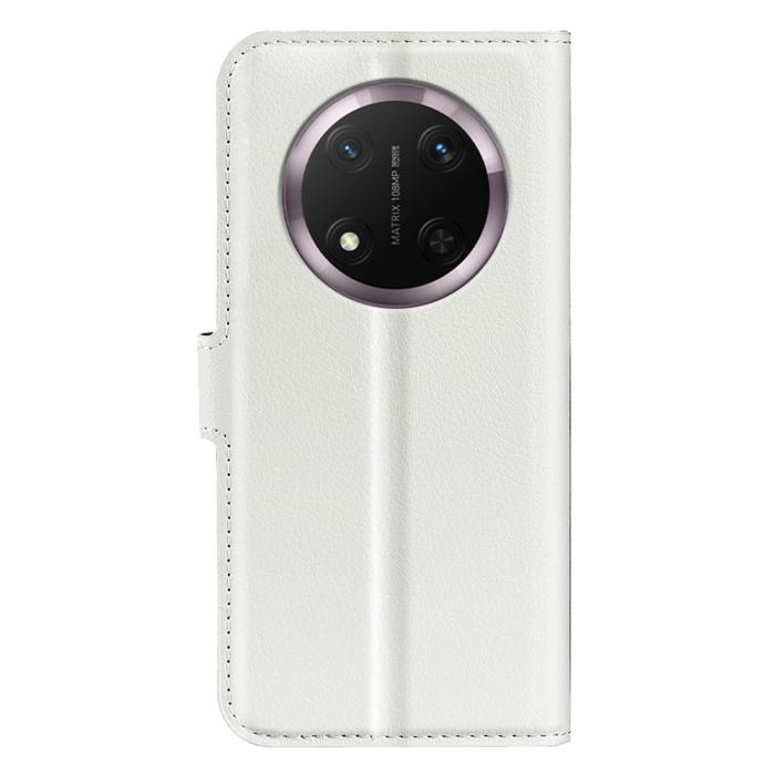 Bild 6, Honor Magic7 Lite Fodral Litchi Läder Vit