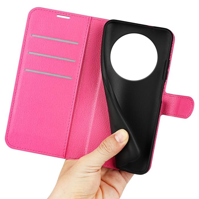 Bild 4, Honor Magic7 Lite Fodral Litchi Läder Rosa