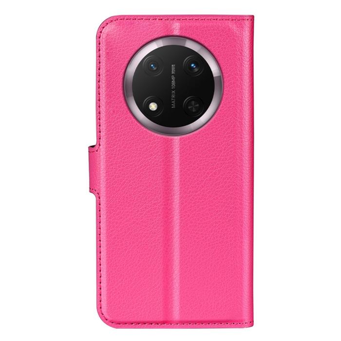 Bild 6, Honor Magic7 Lite Fodral Litchi Läder Rosa