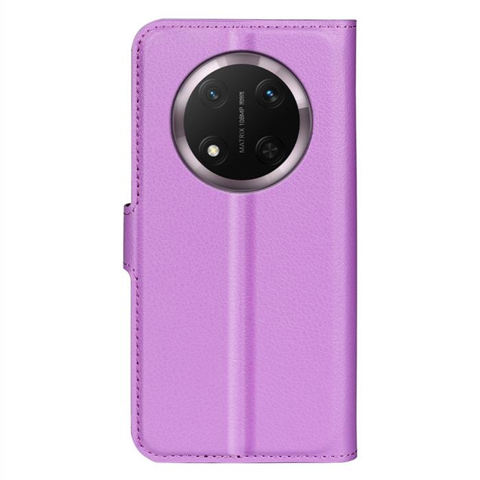 Bild 6, Honor Magic7 Lite Fodral Litchi Läder Lila